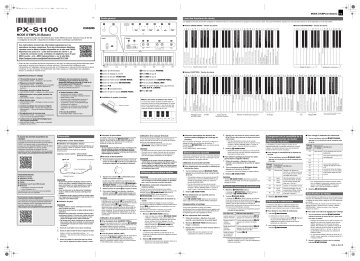 Casio PX-S1100 Electronic Musical Instrument Manuel utilisateur | Fixfr