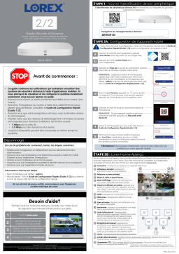 Lorex N4K2SD-86WD-JF-1 8-Channel NVR Fusion System Manuel utilisateur