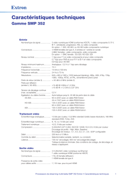 Extron SMP 352 spécification