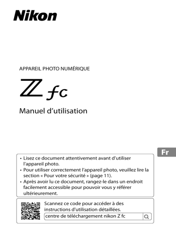 Nikon Z fc Manuel utilisateur | Fixfr