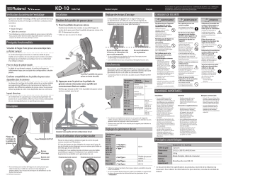 Roland KD-10 Kick Pad Manuel du propriétaire | Fixfr