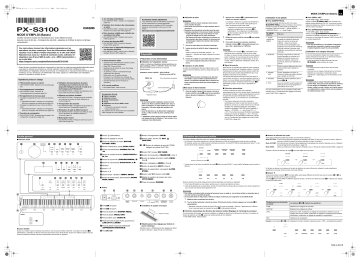 Casio PX-S3100 Electronic Musical Instrument Manuel utilisateur | Fixfr