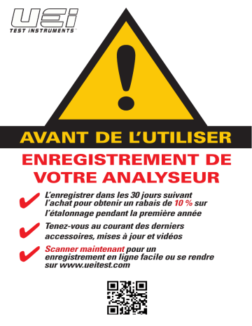 C164 | UEi Test Instruments C162 Guide de démarrage rapide | Fixfr