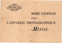 Minox Riga Mode d'emploi