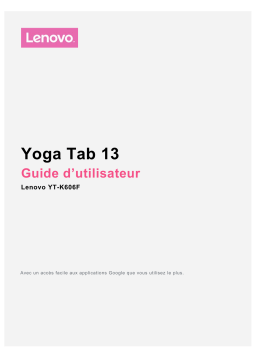 Lenovo Yoga Tab 13 Manuel utilisateur