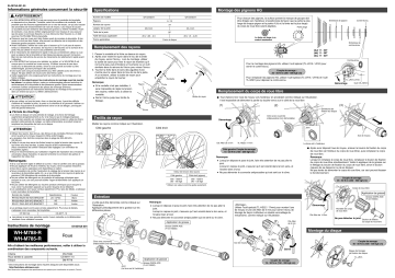 WH-M788-R | Shimano WH-M785 Roue Manuel utilisateur | Fixfr