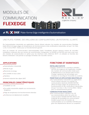 red lion FlexEdge Sled Data Sheet Controllers & Data Acquisition Fiche technique | Fixfr