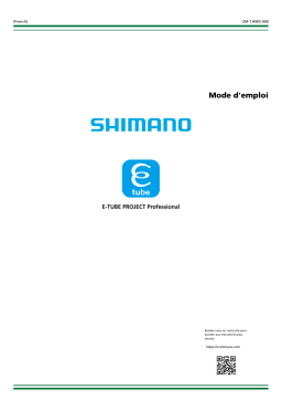 Shimano E-TUBE PROJECT Professional Application Manuel utilisateur