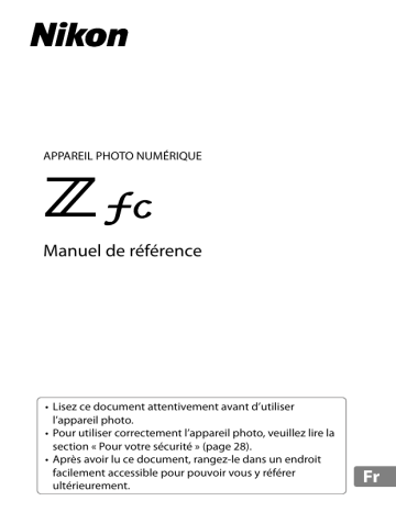 Nikon Zfc Manuel utilisateur | Fixfr