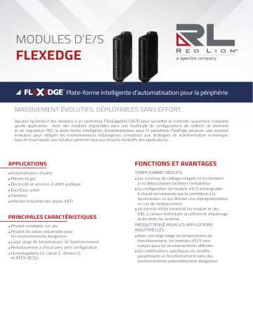 red lion FlexEdge Module Data Sheet Controllers & Data Acquisition Fiche technique | Fixfr