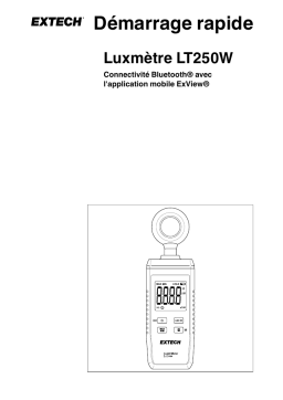 Extech Instruments LT250W Light Meter Guide de démarrage rapide