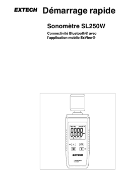 Extech Instruments SL250W Sound Meter Guide de démarrage rapide