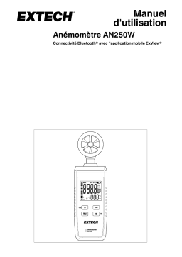 Extech Instruments AN250W Anemometer Manuel utilisateur