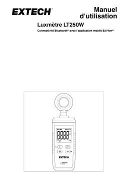 Extech Instruments LT250W Light Meter Manuel utilisateur