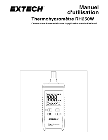 Extech Instruments RH250W Hygro-Thermometer Manuel utilisateur | Fixfr