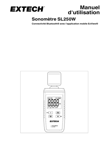 Extech Instruments SL250W Sound Meter Manuel utilisateur | Fixfr