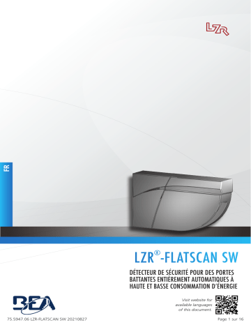 BEA LZR-FLATSCAN SW Mode d'emploi | Fixfr