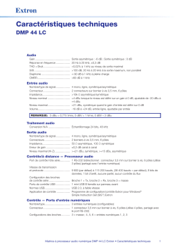 Extron DMP 44 LC spécification