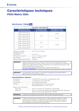 Extron FOX3 Matrix 320x spécification