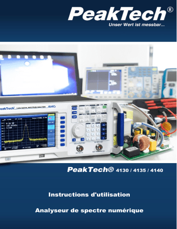 P 4130 | P 4140 | PeakTech P 4135 2,2 GHz spectrum analyzer Manuel du propriétaire | Fixfr