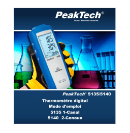 PeakTech P 5135 Digital-Thermometer 1 CH, -200...+1372°C Manuel du propriétaire
