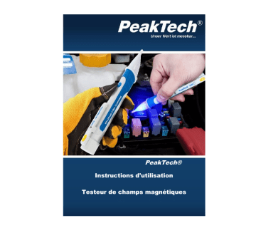 PeakTech P 1010 Non-contact magnetic field tester Manuel du propriétaire | Fixfr