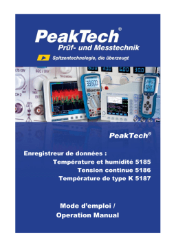 PeakTech P 5185 USB-Datalogger Temperature and Humidity Manuel du propriétaire