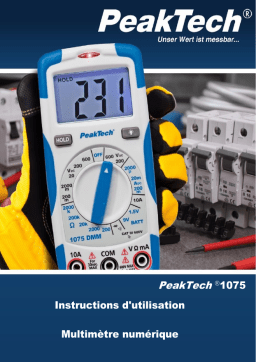 PeakTech P 1075 600V AC / DC digital multimeter Manuel du propriétaire