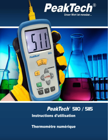 P 5110 | PeakTech P 5115 Digital-Thermometer K-Type / -50 ... +1300°C Manuel du propriétaire | Fixfr