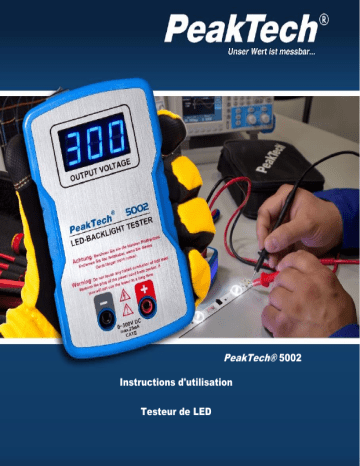PeakTech P 5002 LED-Tester 0 … 300V DC Manuel du propriétaire | Fixfr