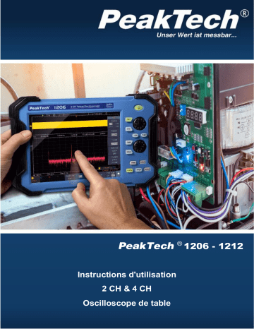 P 1211 | P 1207 | P 1212 | PeakTech P 1206 70 MHz / 2 CH, 1 GS/s tablet oscilloscope Manuel du propriétaire | Fixfr