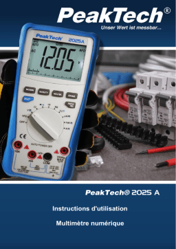 PeakTech P 2025 A True RMS 1000 V digital multimeter 6000 Counts USB Manuel du propriétaire