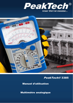 PeakTech P 3385 Analog multimeter, 600V AC/DC, 10A AC/DC, CAT III Manuel du propriétaire