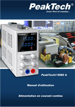 PeakTech P 6080 A Digital Laboratory Power Supply, 0-15 V/0-3 A DC Manuel du propriétaire
