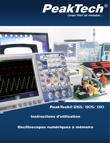 P 1305 | p 1265 | PeakTech P 1310 125 MHz /2 CH, 1 GS/s digital storage oscilloscope Manuel du propriétaire | Fixfr