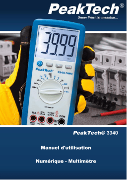 PeakTech P 3340 Digital multimeter, 4,000 counts, 600V AC / DC Manuel du propriétaire