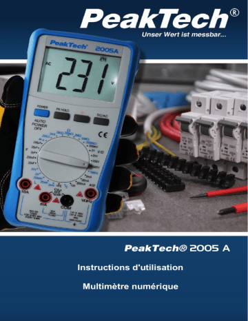 PeakTech P 2005 A 1000 V digital multimeter 2000 Counts Manuel du propriétaire | Fixfr