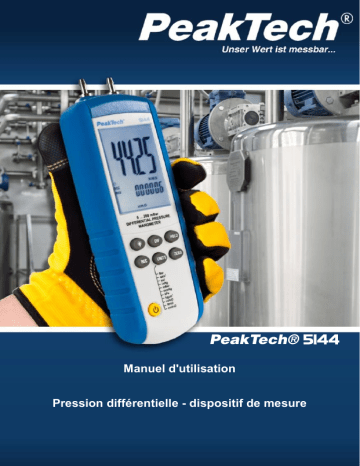 PeakTech P 5144 Differential pressure Meter 0...200 mbar Manuel du propriétaire | Fixfr