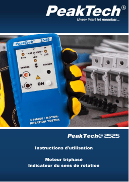 PeakTech P 2525 3-phase motor direction indicator, LED display Manuel du propriétaire