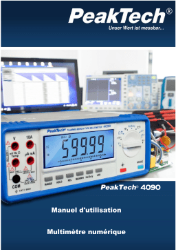 PeakTech P 4090 Graphical bench multimeter, 22.000 counts Manuel du propriétaire