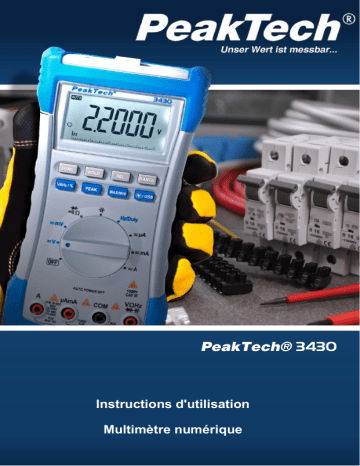 PeakTech P 3430 Digital multimeter, 20,000 counts, TrueRMS & USB Manuel du propriétaire | Fixfr