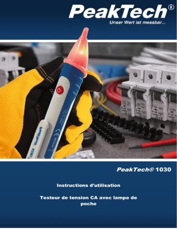 PeakTech P 1030 AC Voltage Detector 50 - 1000 V AC, Non-Contact Manuel du propriétaire | Fixfr