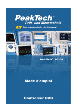 PeakTech P 9020 A DVB-C / C2, S / S2, T / T2 meter Manuel du propriétaire