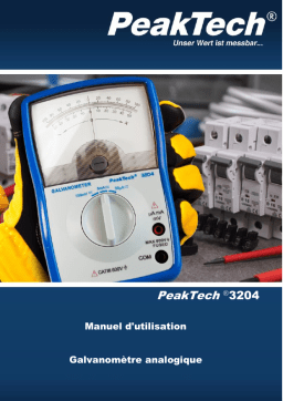 PeakTech P 3204 Analog galvanometer, +/- 50µA / 5 mA / 100 mV DC Manuel du propriétaire