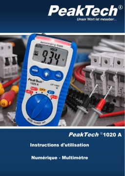 PeakTech P 1020 A 600V AC / DC multimeter Manuel du propriétaire