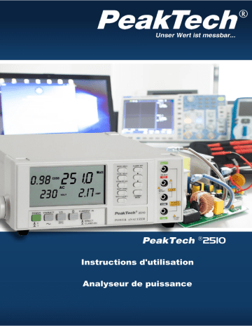 PeakTech P 2510 Energy Meter Manuel du propriétaire | Fixfr