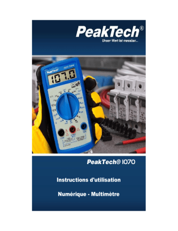 PeakTech P 1070 300V AC / DC digital multimeter Manuel du propriétaire | Fixfr