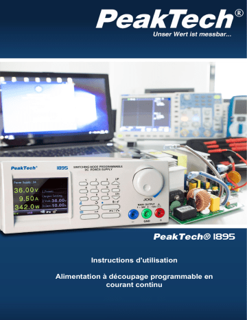 PeakTech P 1895 Laboratory power supply DC 1 - 36V/ 0-10A Manuel du propriétaire | Fixfr