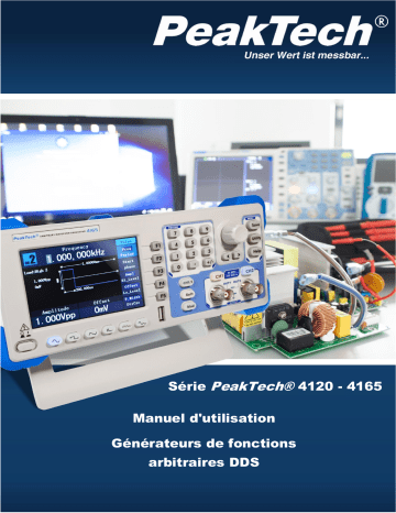 P 4121 | P 4125 | P 4165 | P 4124 | PeakTech P 4120 A 1CH arbitrary function generator, 1 µHz - 5 MHz, 10W amplifier Manuel du propriétaire | Fixfr