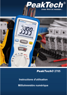 PeakTech P 2705 Digital milliohmmeter, 4,000 counts, 400 mΩ/4/40/Ω Manuel du propriétaire